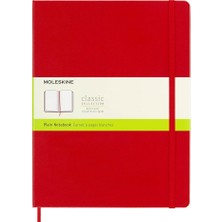 Moleskine Klasik Sert Kapak Çizgisiz Defter Xl Boy 19X25 Cm. 192 Sayfa Kızıl Kırmızı