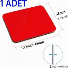 Emre Bilişim Ağır Hizmet Çift Taraflı Yapışkan Sticker Pads, 44MM [1.73"] Evrensel Statik Arka Desteği Araba Gösterge Paneli Gps/cam Yüzeyleri Için 1 Adet