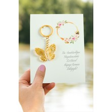 Makay Kelebek Figürlü Anahtarlık