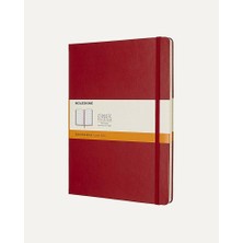 Moleskine Klasik Sert Kapak Çizgili Defter Xl Boy 19X25 Cm. 192 Sayfa Kızıl Kırmızı