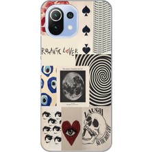 Manitoba Xiaomi Mi 11 Lite Uyumlu Baskılı Yumuşak Silikon Şeffaf Telefon Kılıfı