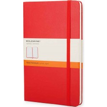 Moleskine Klasik Sert Kapak Çizgili Defter L Boy 13X21 Cm. 240 Sayfa Kızıl Kırmızı