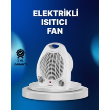 Teknodayım Mini Elektrikli Isıtıcı – 2000W Güç, Fanlı Isıtma, 3 Isı Modu