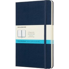 Moleskine Sert Kapak Noktalı (Dot) Defter L Boy 13X21 Cm. 192 Sayfa Safir Mavi