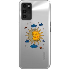 Manitoba Oppo A16 / A55 Uyumlu Baskılı Yumuşak Silikon Şeffaf Telefon Kılıfı