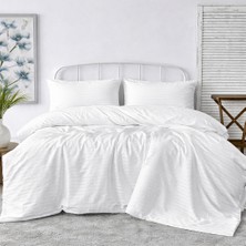 Moon Secret Premıum Beyaz Renk Pamuk Saten Çift Kişilik Nevresim Takımı