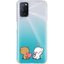 Manitoba Oppo A52 / A72 / A92 Uyumlu Baskılı Yumuşak Silikon Şeffaf Telefon Kılıfı
