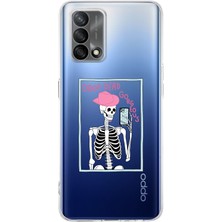 Manitoba Oppo A74 Uyumlu Baskılı Yumuşak Silikon Şeffaf Telefon Kılıfı
