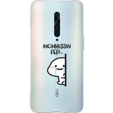 Manitoba Oppo Reno 2z Uyumlu Baskılı Yumuşak Silikon Şeffaf Telefon Kılıfı