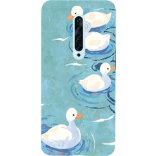 Manitoba Oppo Reno 2z Uyumlu Baskılı Yumuşak Silikon Şeffaf Telefon Kılıfı