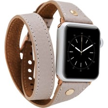 Sinerjim Apple Watch Uyumlu Deri Kordon 38-40-41mm Slim DTGT ERC3