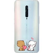 Manitoba Oppo Reno 2z Uyumlu Baskılı Yumuşak Silikon Şeffaf Telefon Kılıfı