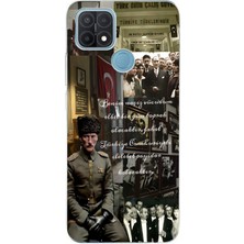 Manitoba Oppo A15 / A15S Uyumlu Baskılı Yumuşak Silikon Şeffaf Telefon Kılıfı