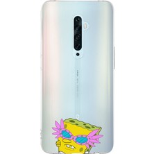 Manitoba Oppo Reno 2z Uyumlu Baskılı Yumuşak Silikon Şeffaf Telefon Kılıfı