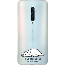 Manitoba Oppo Reno 2z Uyumlu Baskılı Yumuşak Silikon Şeffaf Telefon Kılıfı