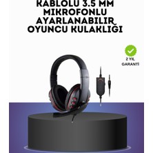 Kırmızı Gaming Headset Mikrofonlu Sağlam Kablolu Konforlu Kozmix