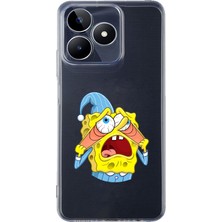 Manitoba Realme C53 Uyumlu Baskılı Yumuşak Silikon Şeffaf Telefon Kılıfı