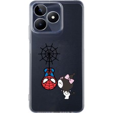 Manitoba Realme C53 Uyumlu Baskılı Yumuşak Silikon Şeffaf Telefon Kılıfı