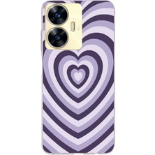 Manitoba Realme C55 Uyumlu Baskılı Yumuşak Silikon Şeffaf Telefon Kılıfı