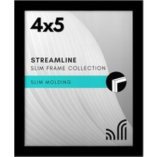 Americanflat Siyah 4x5 Resim Çerçevesi - Kırılmaya Dayanıklı Camlı Ince Kenarlıklı Fotoğraf Çerçevesi, Asma Donanımı ve Duvar Veya Masa Üstü Için Yatay Veya Dikey Görüntü Formatları Için Dahili Şövale