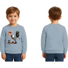 Sedirli Unisex Braınrot Baskılı Çocuk Swaetshirt 3 Iplik Şardonlu