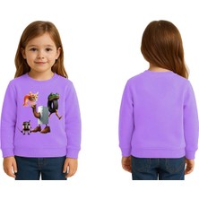 Sedirli Unisex Braınrot Baskılı Çocuk Swaetshirt 3 Iplik Şardonlu