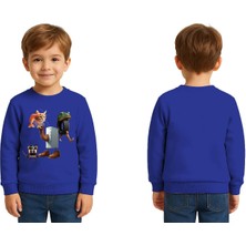 Sedirli Unisex Braınrot Baskılı Çocuk Swaetshirt 3 Iplik Şardonlu
