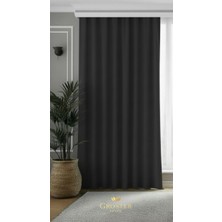 Groster Spor Siyah Blackout, Işık Güneş Geçirmez Karartma Perde Güneşlik, Fon Perde Pilesiz  [enxboy]