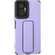 Redmi Note 10 Kılıf Mega Standlı Silikon - Lila