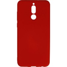Mate 10 Lite Kılıf Nano Içi Kadife Silikon - Kırmızı