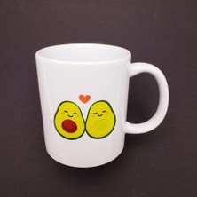 Zenvia Sevimli Avokado Çift Baskılı Kupa Bardak ZNV-254110