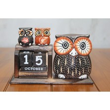 Ahşap Baykuş Takvim TEKNOBARAN-79895