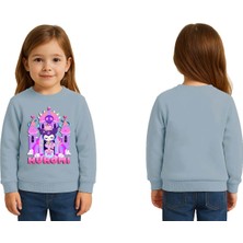 Sedirli Unisex Kuromi Baskılı Çocuk Swaetshirt 3 Iplik Şardonlu