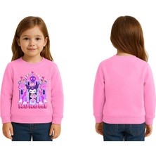 Sedirli Unisex Kuromi Baskılı Çocuk Swaetshirt 3 Iplik Şardonlu