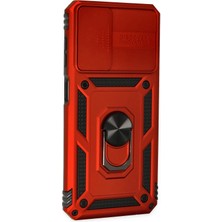 CPT83 Samsung Galaxy A33 5g Kılıf Pars Lens Yüzüklü Silikon - Kırmızı