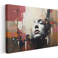 Artarilion Yatay Kanvas Tablo Salon Tablosu Modern Sanat Kadin Kanvas Duvar Tablosu