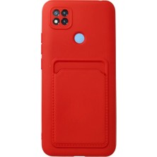Redmi 9c Kılıf Kelvin Kartvizitli Silikon - Kırmızı