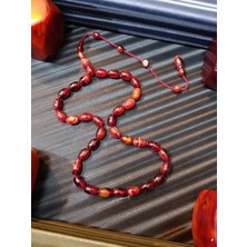 Anemore Collection Hikmet El Said Usta Yapımı Ateş Kehribar Tesbih