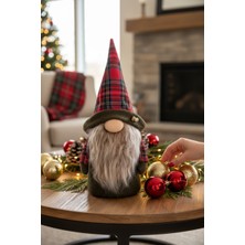 Vanilya Gift Yılbaşı Cücesi Kırmızı Ekoseli-Golden Bell 35 cm