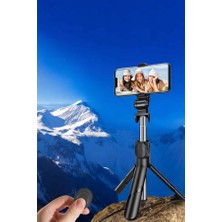 Store Mania Selfie Çubuğu Tripod Kumandalı Telefon Tutucu Siyah STOREMANIA-96547