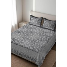 Dolce Mariee Parlak Kadife Kumaş Kapitoneli Çift Kişilik Yatak Örtüsü Seti (3 Parça) CKY0052