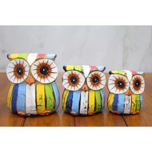 Ahşap 3'lü Baykuş Seti Model 4 TEKNOBARAN-79895