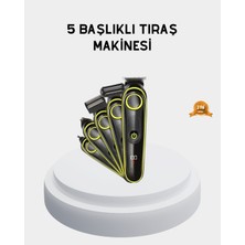 Store Mania 5’i 1 Arada Şarjlı Tıraş Makinesi – Paslanmaz Çelik Başlıklı, Yüz ve Vücut Bakım Ciha