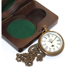 Ahşap Kutulu Pirinç Köstekli Saat Model 7 TEKNOBARAN-79895