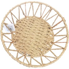 Zenvia Doğal Örgü Yuvarlak Sepet ZNV-254110