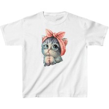 Alfanora Çocuk Unisex Baskılı T-Shirt - Beyaz