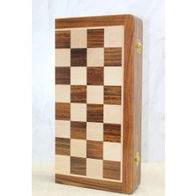 Ttt Nevamel Mıknatıs Taşlı Ahşap Katlanabilir Kutulu Satranç Oyunu 40 cm