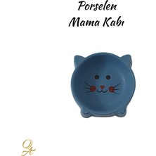 Qtahya Art Porselen Kedi Mama ve Su Kabı | Sağlıklı ve Hijyenik | Bulaşık Makinesinde Yıkanabilir