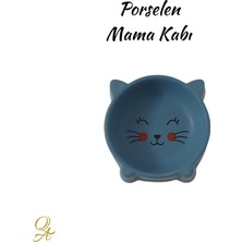 Qtahya Art Porselen Kedi Mama ve Su Kabı | Sağlıklı ve Hijyenik | Bulaşık Makinesinde Yıkanabilir