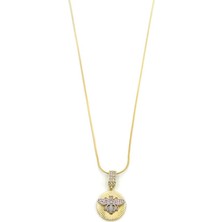 Royaleks Taşlı Arı Kolye - Altın